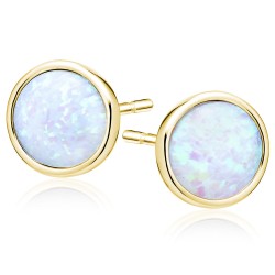 Cercei argint placati cu aur galben cu piatra bleu White multicolors DiAmanti Z2021EG_OP16-DIA (Argint 925‰ 1,5 g.)
